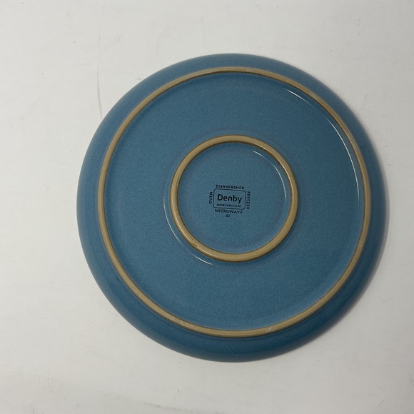 Denby Azure Haze Stoneware Coupe Side Salad Luncheon Plate (4 available $25) - Picture 4 of 4